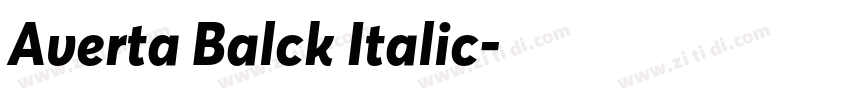 Averta Balck Italic字体转换 Averta Balck Italic字体转换